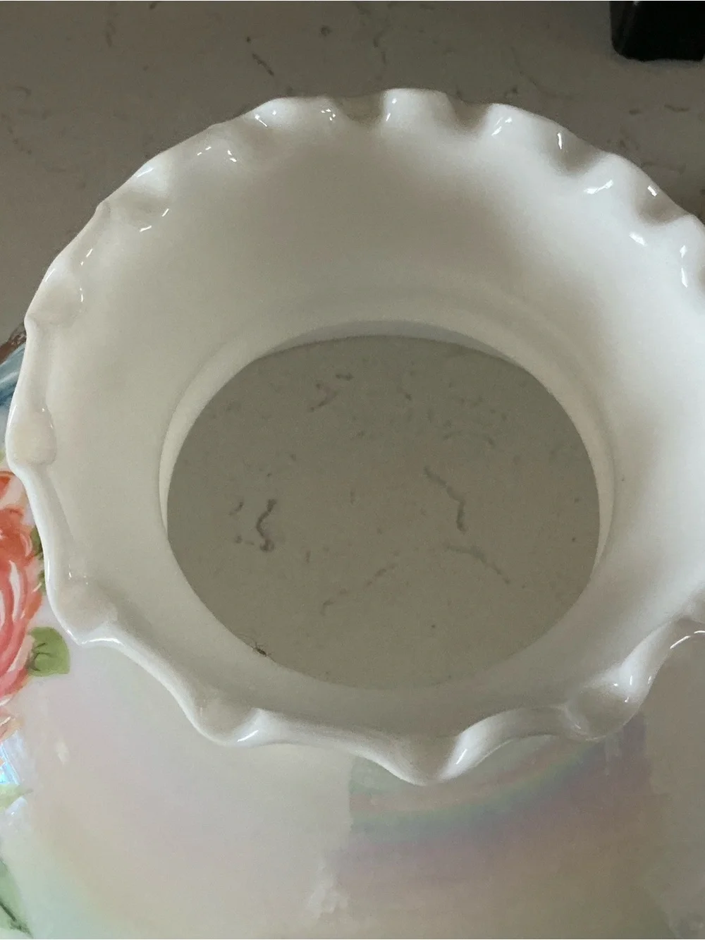 Vintage Gone With The wind style hurricane lamp shade hand painted 12” floral